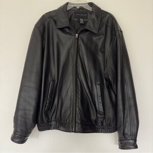 Croft & Barrow Men’s Black Genuine Leather Jacket Size L